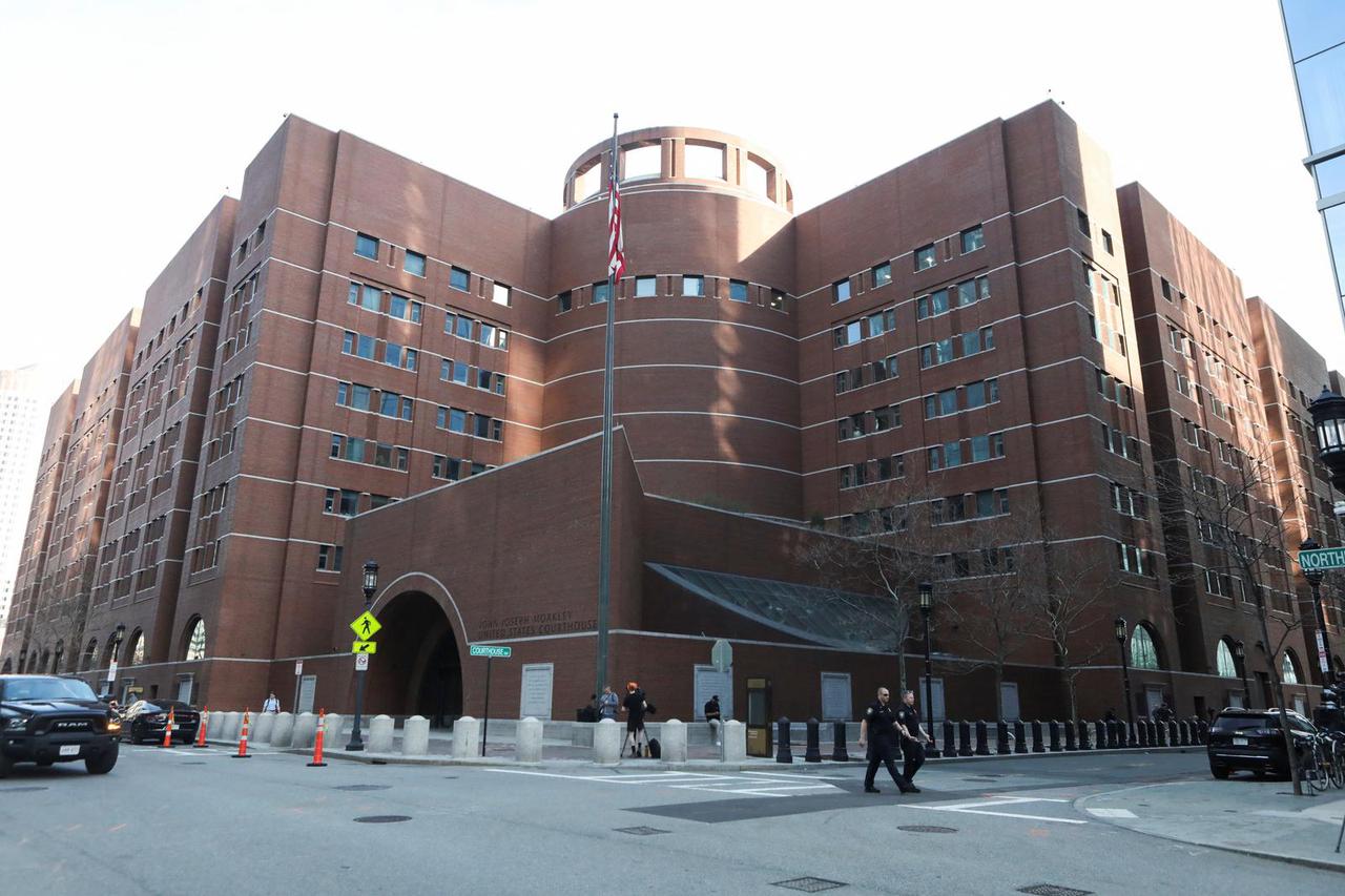 A general view of federal courthouse where Jack Teixeira, a member of the U.S. Air Force National Guard suspected of leaking highly classified U.S. documents, makes his initial appearance in Boston