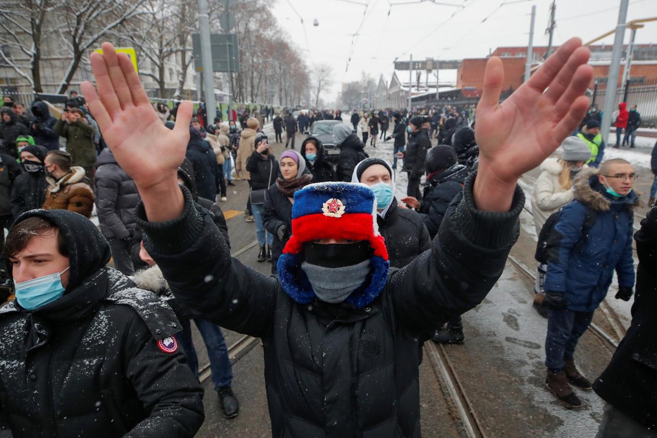 Rally in support of Alexei Navalny in Moscow