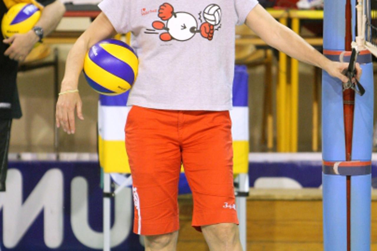 '25.05.2011. Zagreb, Hrvatska - Trening hrvatske zenske odbojkaske reprezentacije . Izbornica Irina Kirilova. Photo: Petar Glebov/PIXSELL'