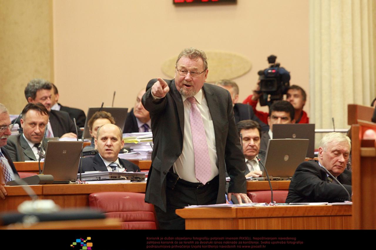 \'27.10.2010., Hrvatski sabor, Zagreb - Sjednica i izglasavanje povjerenja Vladi Republike Hrvatske.Vladimir Seks. Photo: Igor Kralj/PIXSELL\'