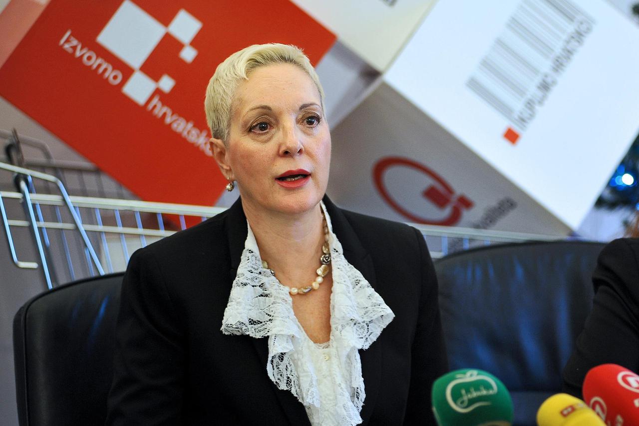 22.11.2015., Hrvatska gospodarska komora, Zagreb - Konferencija za medije na temu procjene i analize blagdanske potrosnje. Ema Culi, Martina Sokac Saraga.