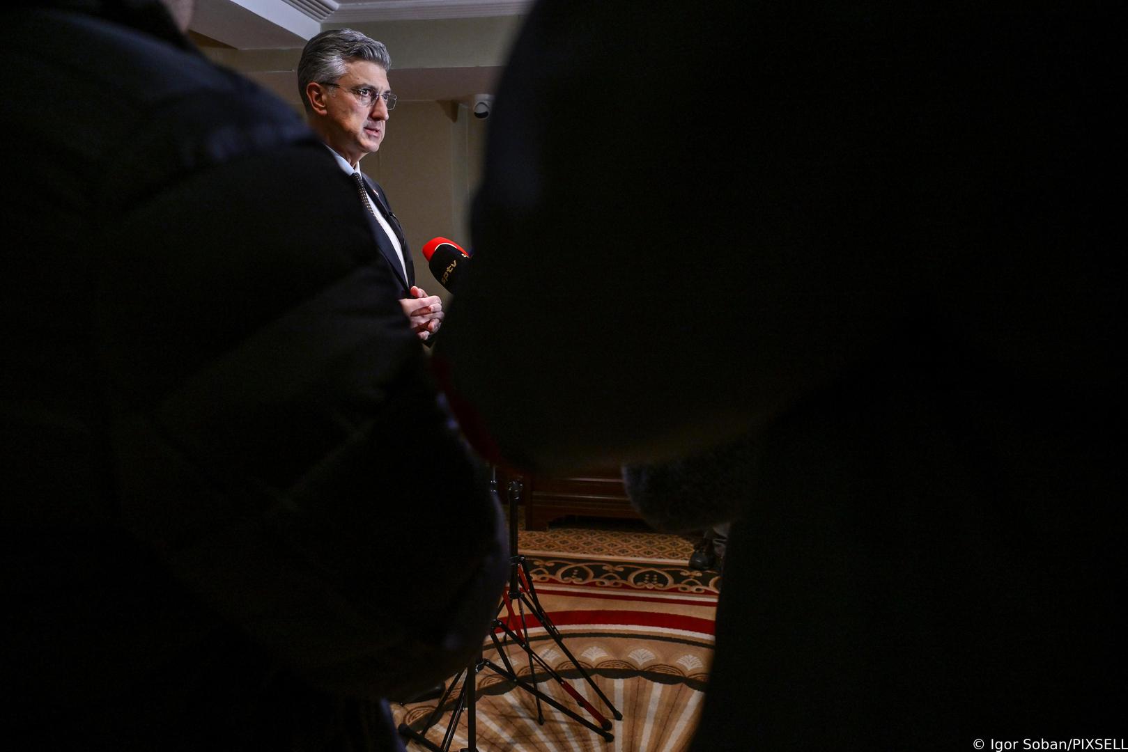 13.03.2026., Zagreb - Andrej Plenkovic dao je izjavu za medije. Photo: Igor Soban/PIXSELL