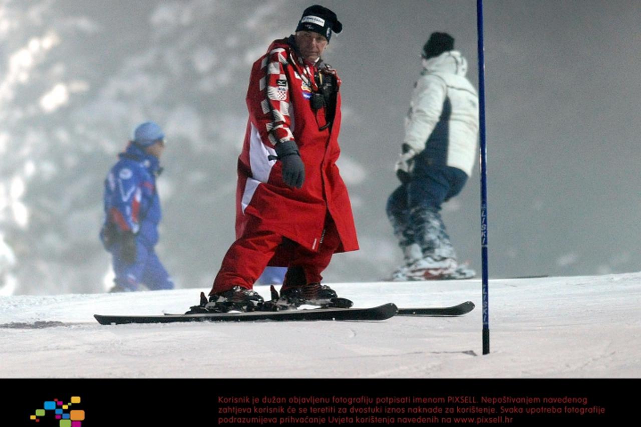 \'06.01.2009., Sljeme, Zagreb, Hrvatska - FIS Svjetski kup za skijase, Snow Queen Trophy odrzava se na Sljemenu. Za start nocne slalomske utrke na Sljemenu prijavljeno je 75 skijasa, Reno Fleiss,  Pho