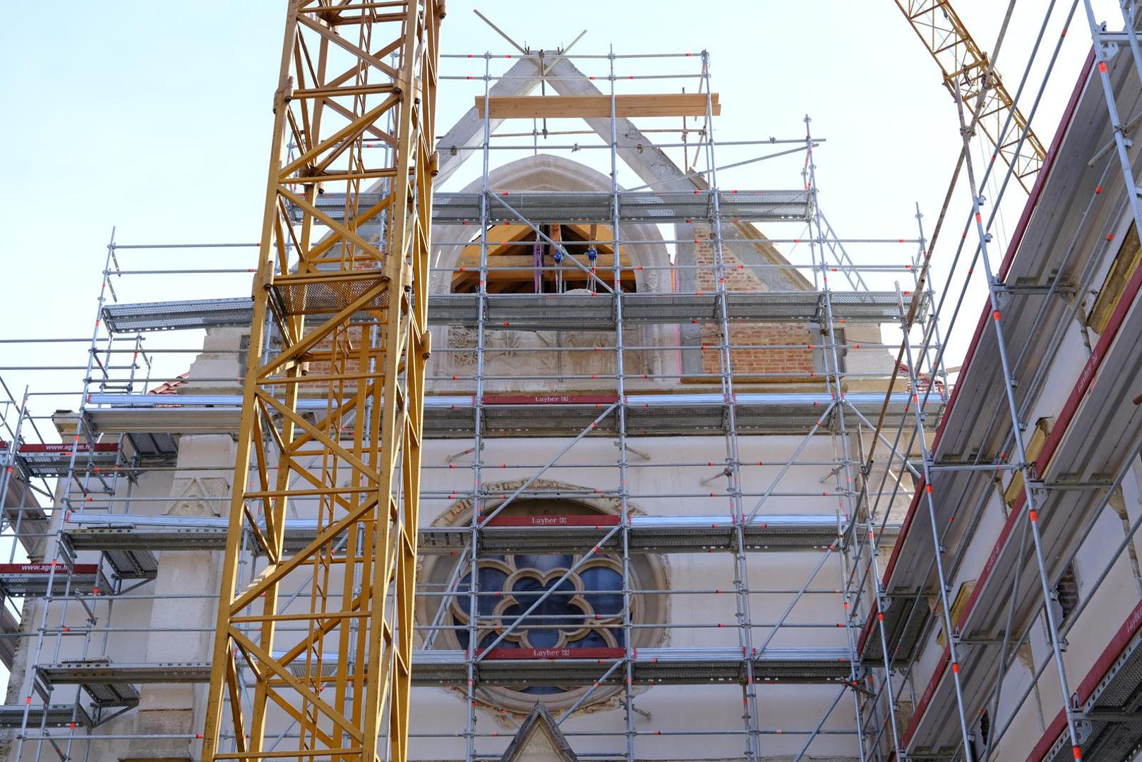 05.04.2023., Zagreb - Obnavlja se crkva sv. Franje. Photo: Slaven Branislav Babic/PIXSELL