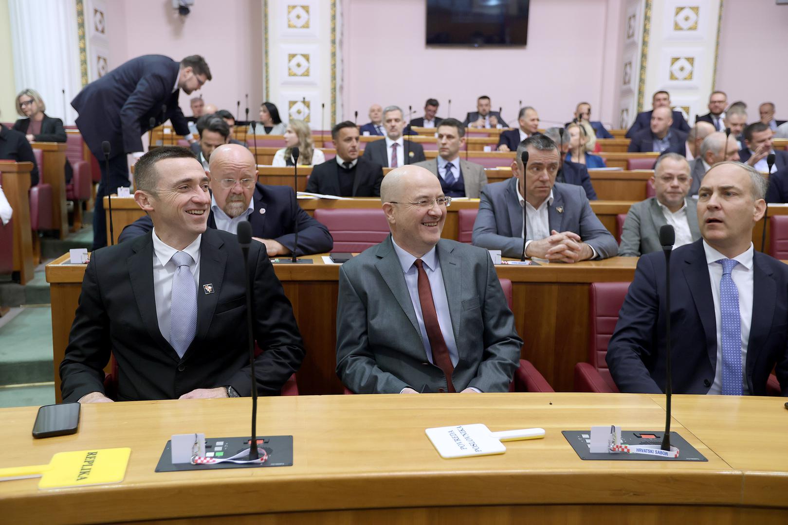 07.02.2024., Zagreb - Sabor 21. sjednicu nastavlja glasovanjem o raspravljenim tockama dnevnog reda medju kojima je najvecu pozornost izazvao prijedlog za imenovanje Ivana Turuduca Glavnim drzavnim odvjetnikom. Photo: Patrik Macek/PIXSELL