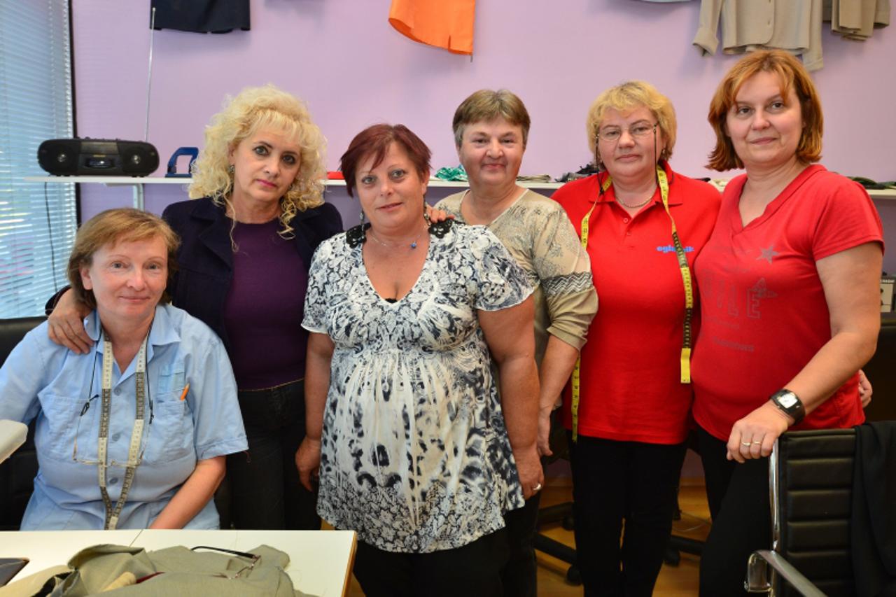 '23.09.2013. Zagreb - Rudolfa Bicanica 4. Dvije zaposlene i dvije nezaposlene bivse radnice Kamenskog povodom obljetnice strajka gladju.Photo: Marko Prpic/PIXSELL'