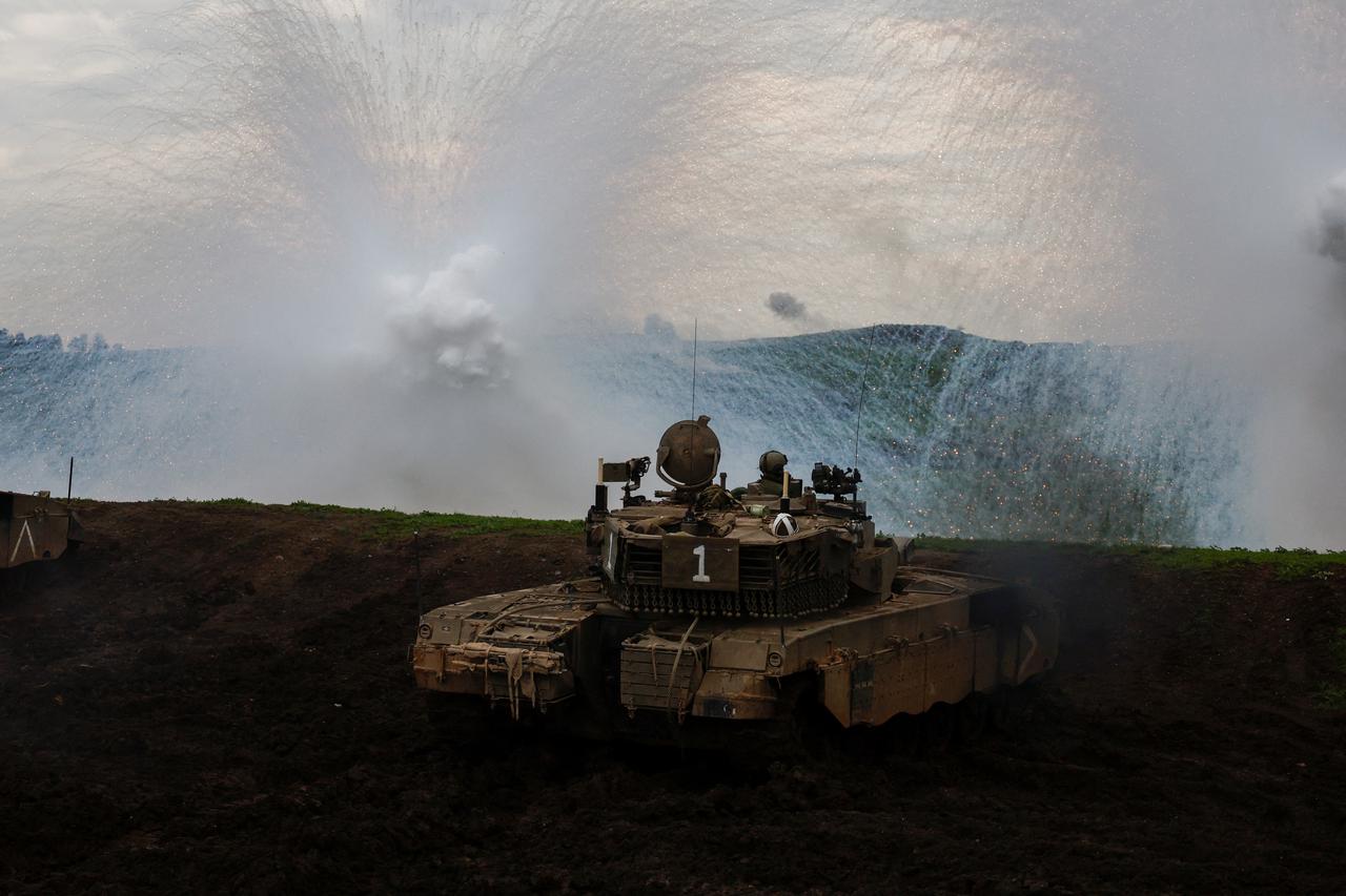 Israeli military drill in the Israeli-occupied Golan Heights