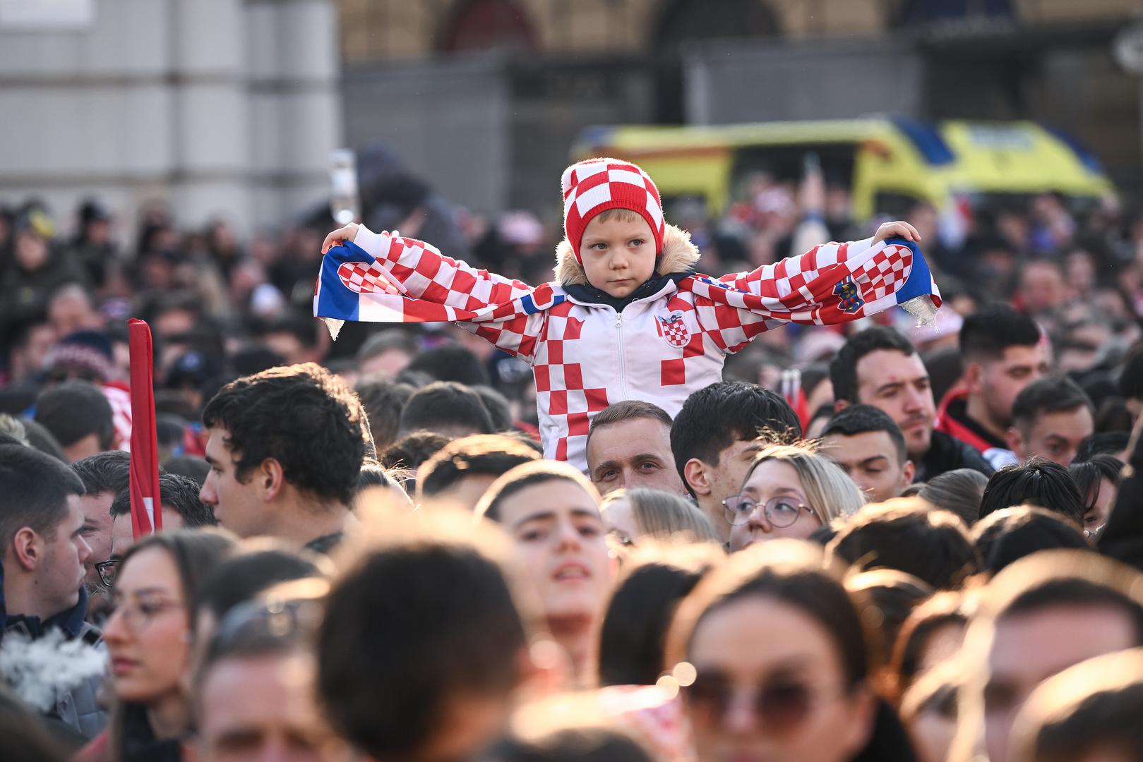 03.02.2025., Zagreb - Svecani docek hrvatske rukometne reprezentacije u Zagrebu nakon osvojenog drugog mjesta na Svjetkom prvenstvu. Photo: Marko Lukunic/PIXSELL