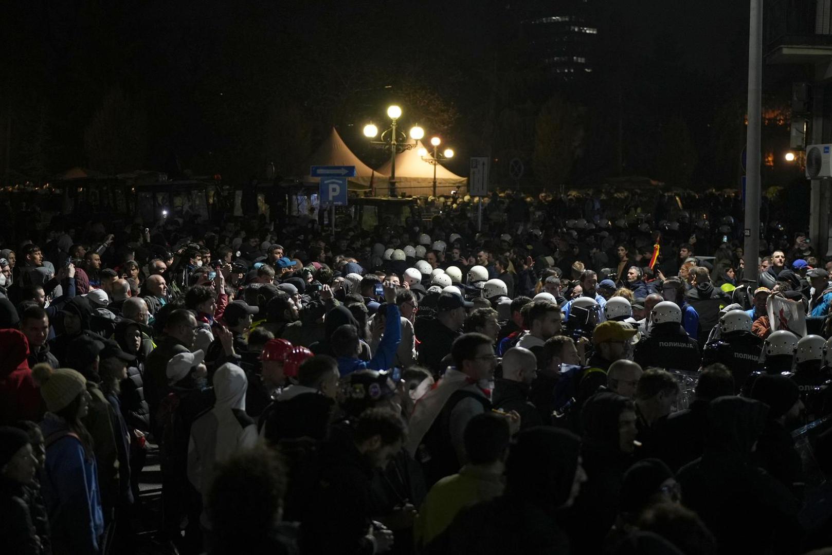 15.03.2025., Beograd, Srbija - Policijske snage rasporedjene na ulicama Beograda. Puno policije nalazi se u Pionirskom parku i ispred Skupstine Srbije. Photo: Dejan Rakita/PIXSELL