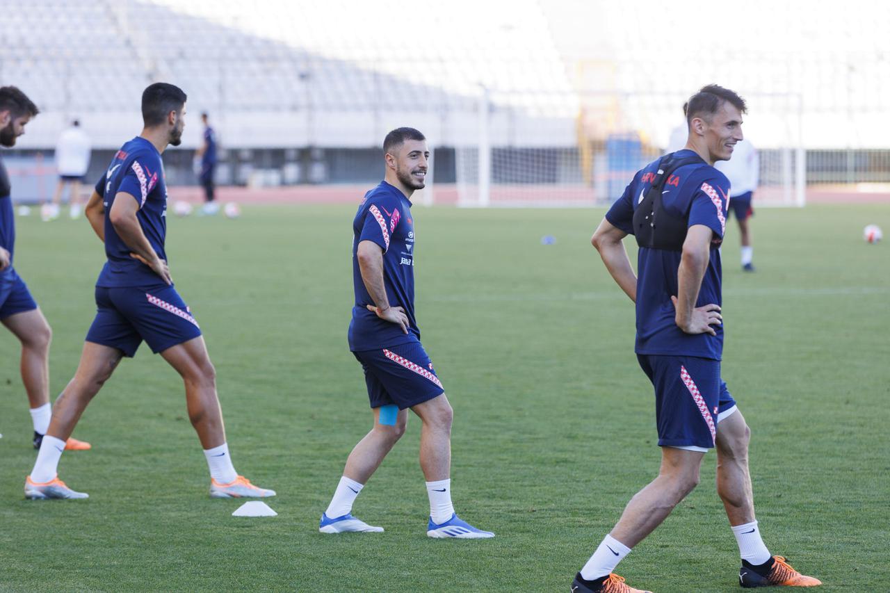 Split: Trening hrvatske nogometne reprezentacije na Poljudu