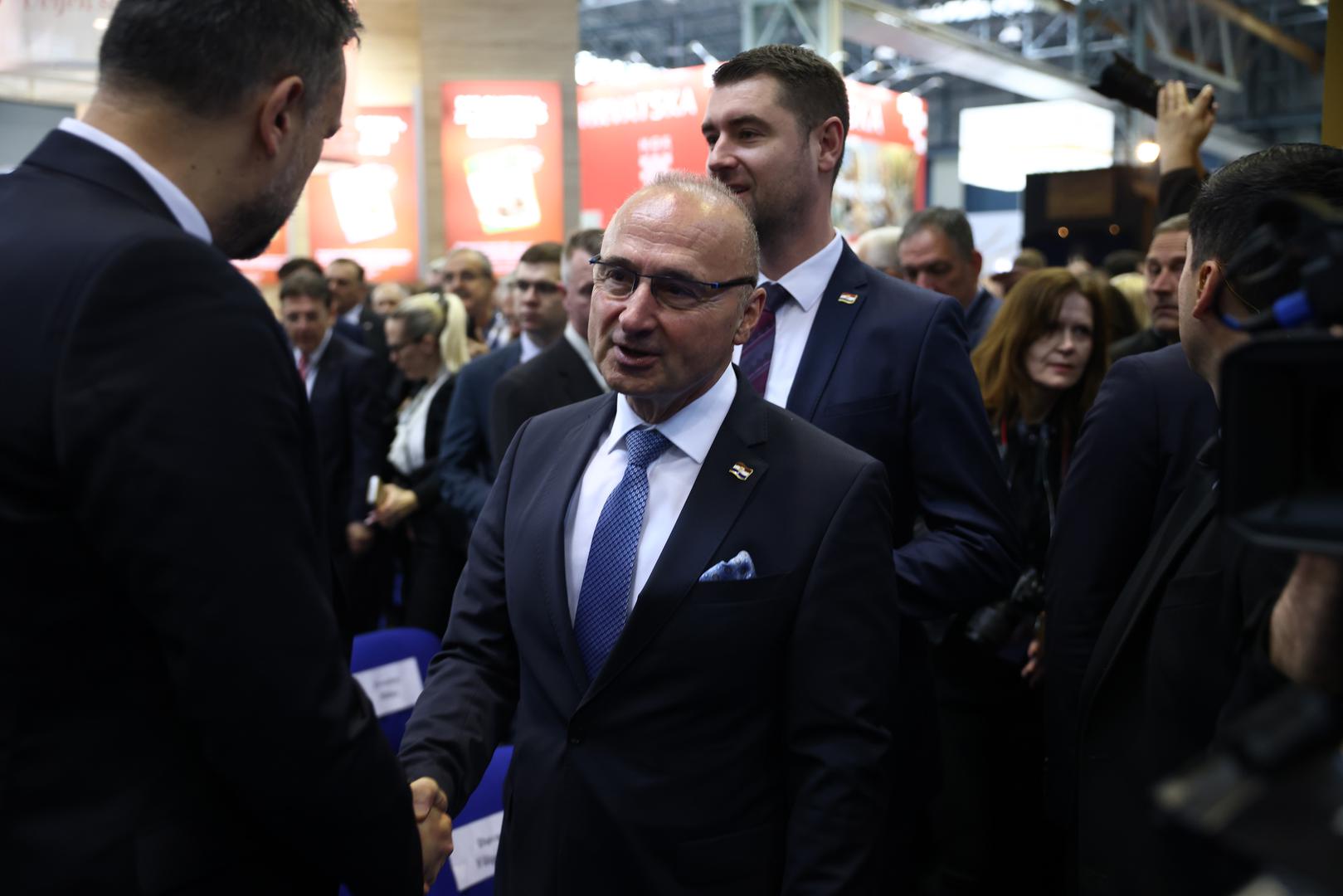 02.05.2023., Mostar, Bosna i Hercegovina - Izraleska veleposlanica Galit Peleg svecano je otvorila 24. Gospodarski sajam u Mostaru. Otvaranju su nazocili mnogobrojni politicari kako iz Bosne i Hercegovine tako i iz regije. Na otvaranju se obratio i predsjednik Vlade Republike Hrvatske Andrej Plenkovic.  Gordan Grlic Radman Photo: Denis Kapetanovic/PIXSELL