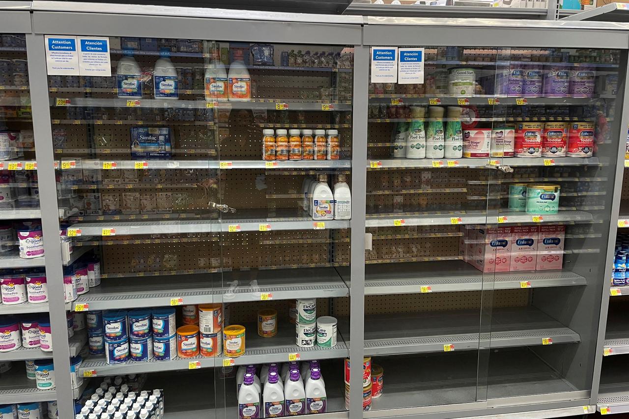 FILE PHOTO: A cabinet of baby formulas is seen at a Walmart store in Raleigh