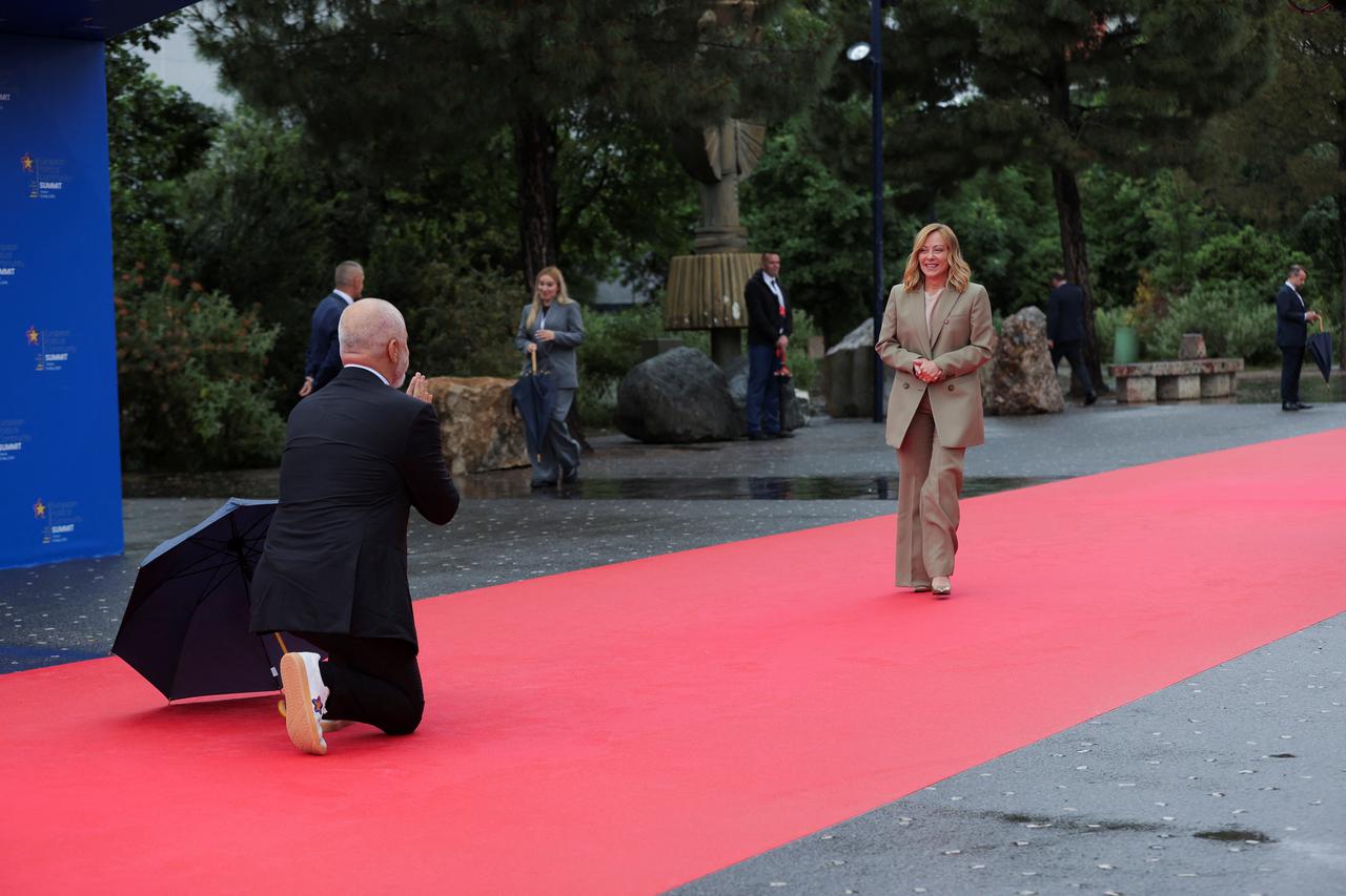 European Political Community Summit at Skanderbeg square in Tirana