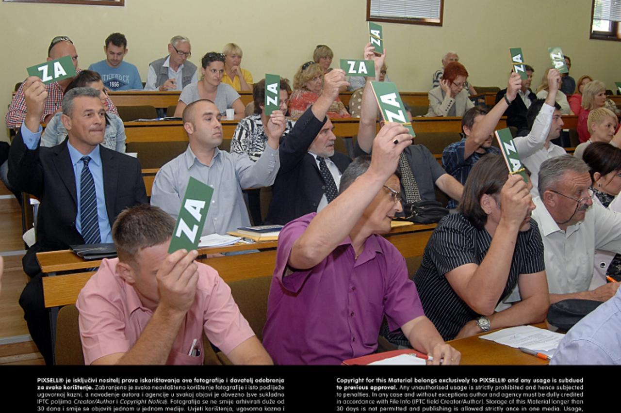 '26.06.2013., Sisak - U sisackoj Gradskoj vijecnici odrzana je konstituirajuca sjednica Gradskog vijeca. Photo: Nikola Cutuk/PIXSELL'