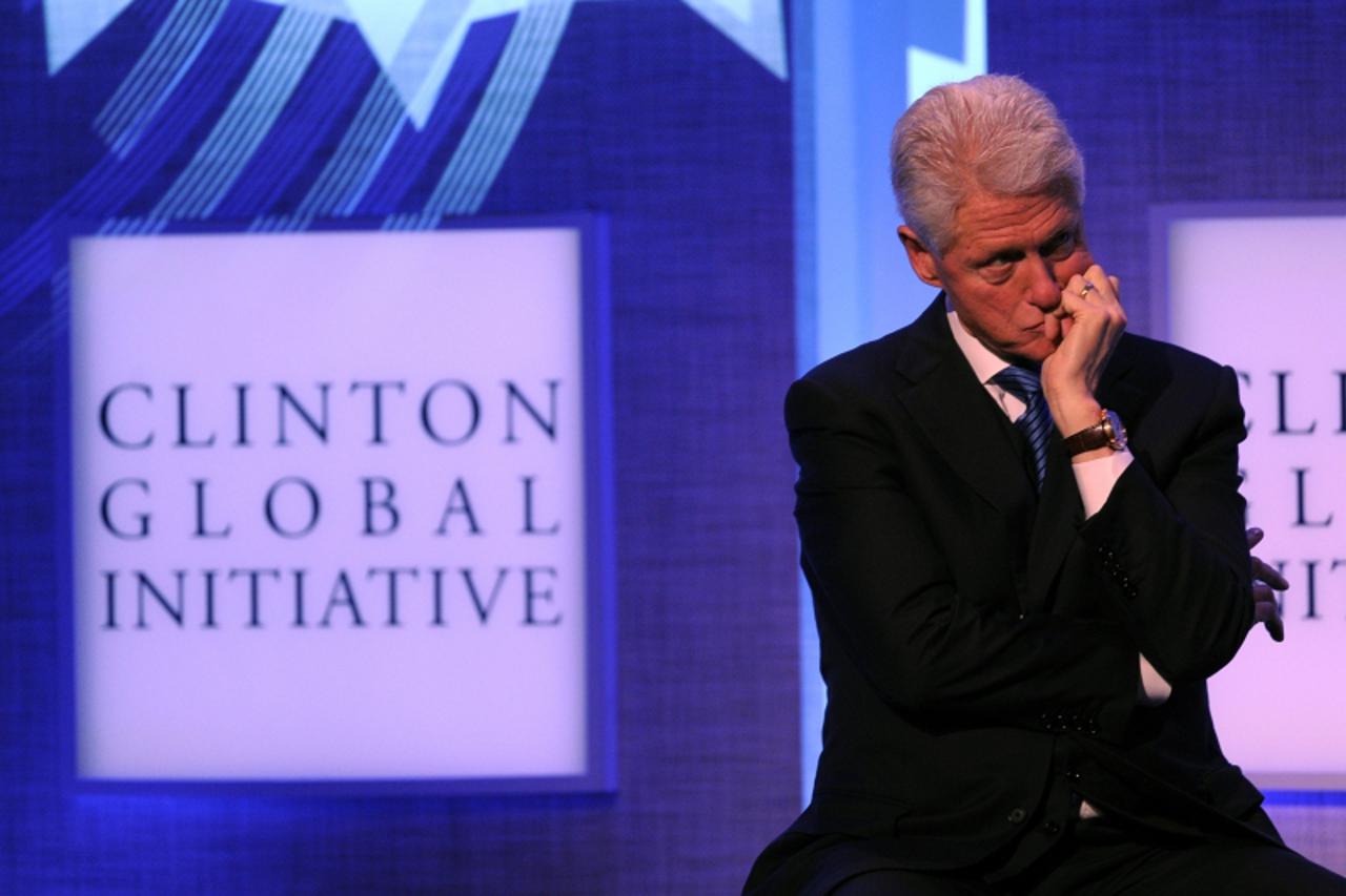 \'Former US President Bill Clinton during the annual Clinton Global Initiative (CGI) September 23, 2010 in New York . The sixth annual meeting of the CGI gathers prominent individuals in politics, bus