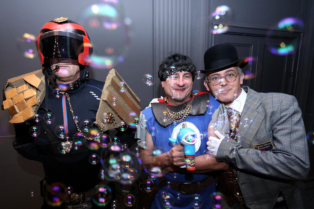 03.02.2015., Zagreb - U kinu Europa odrzana je konferencija za medije Samoborskog fasnika na kojoj su prisustvovali  tradicionalni fasnicki likovi. Ove godine Fasnik ce biti odrzan od 6. do 17. veljace, a bit ce obiljezen filmskim temama pod zajednickim s