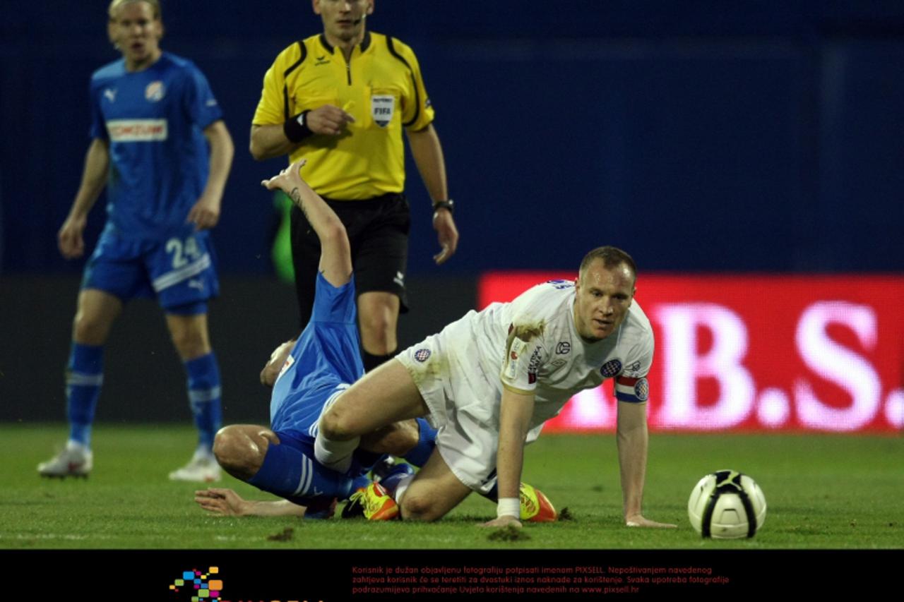 \'17.03.2012., Stadion Maksimir, Zagreb - 1. HNL, 22. kolo, GNK Dinamo - HNK Hajduk. Jerko Leko, Srdjan Andric. Photo: Sanjin Strukic/PIXSELL\'