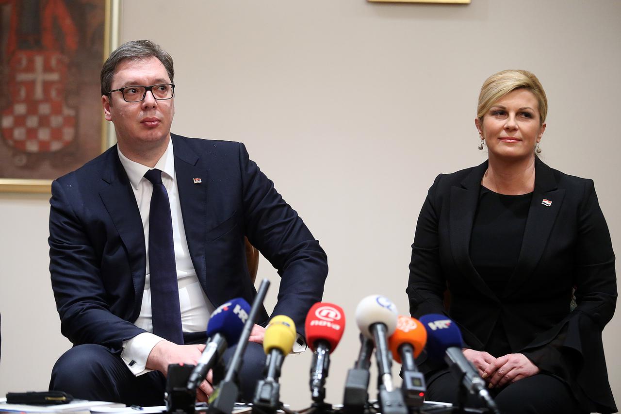 Susret Kolinde Grabar-Kitarović i Aleksandra Vučića s mladima u Mitropoliji zagrebačko-ljubljanskoj