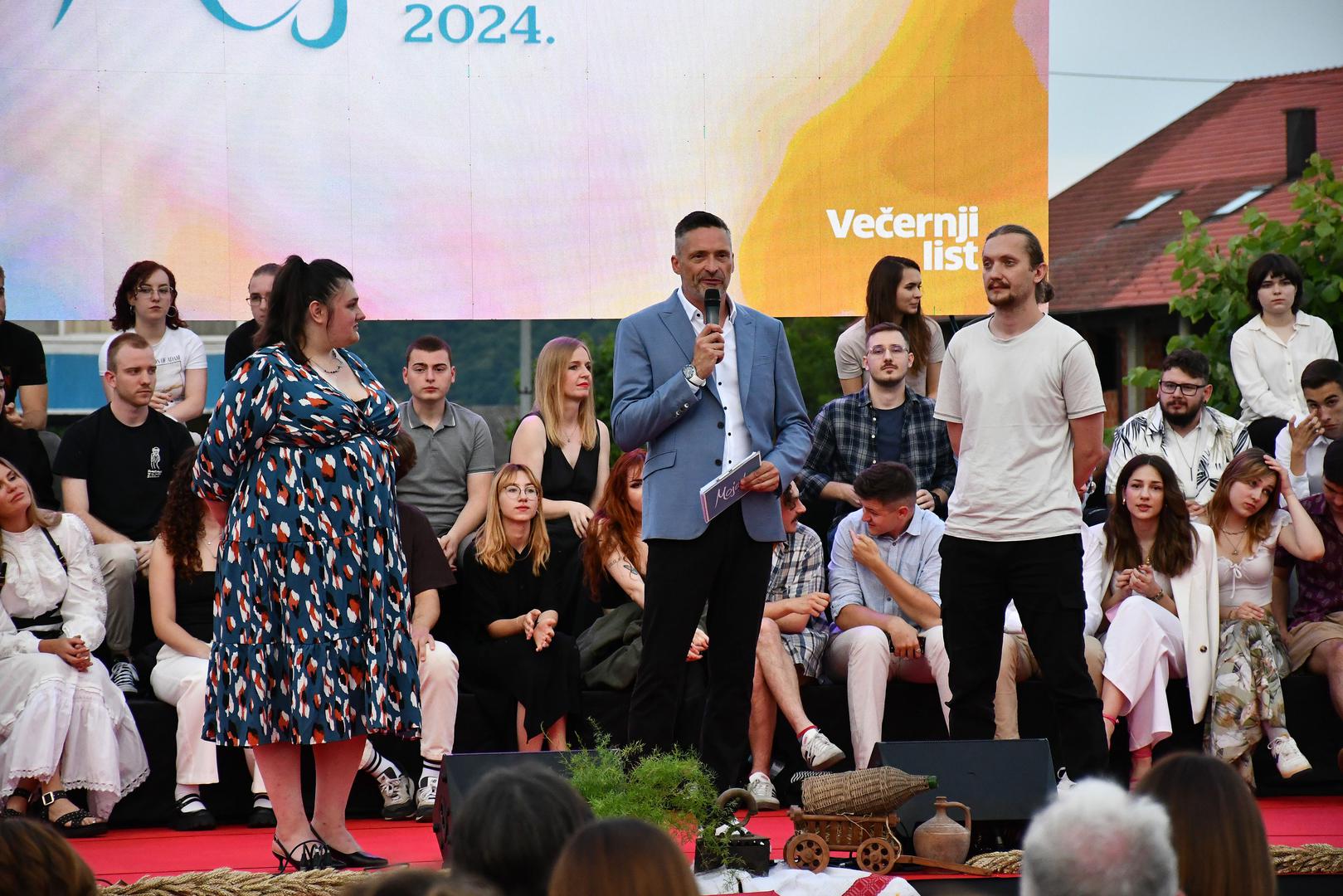 Kandidati iz Požeško-slavonske županije Anita Ivičić i Matija Katić, te voditelj Ognjen Golubić