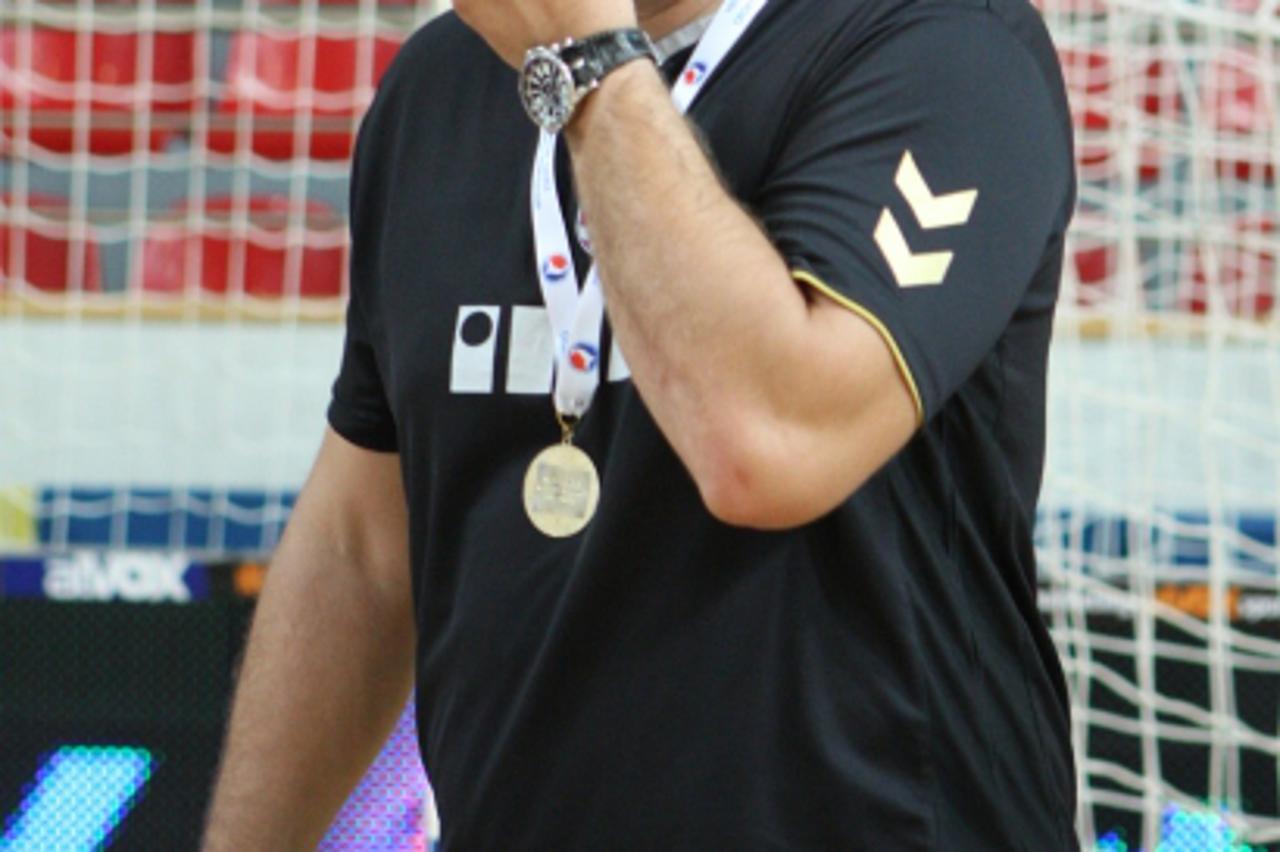 '06.06.2010., Gradska sportska dvorana, Makarska - Finale Kupa Hrvatske u rukometu za muskarce, RK Kastela Adriachem - RK Croatia Osiguranje. Pobjednik ekipa Croatia Osiguranja rezultatom 26:40. Trene