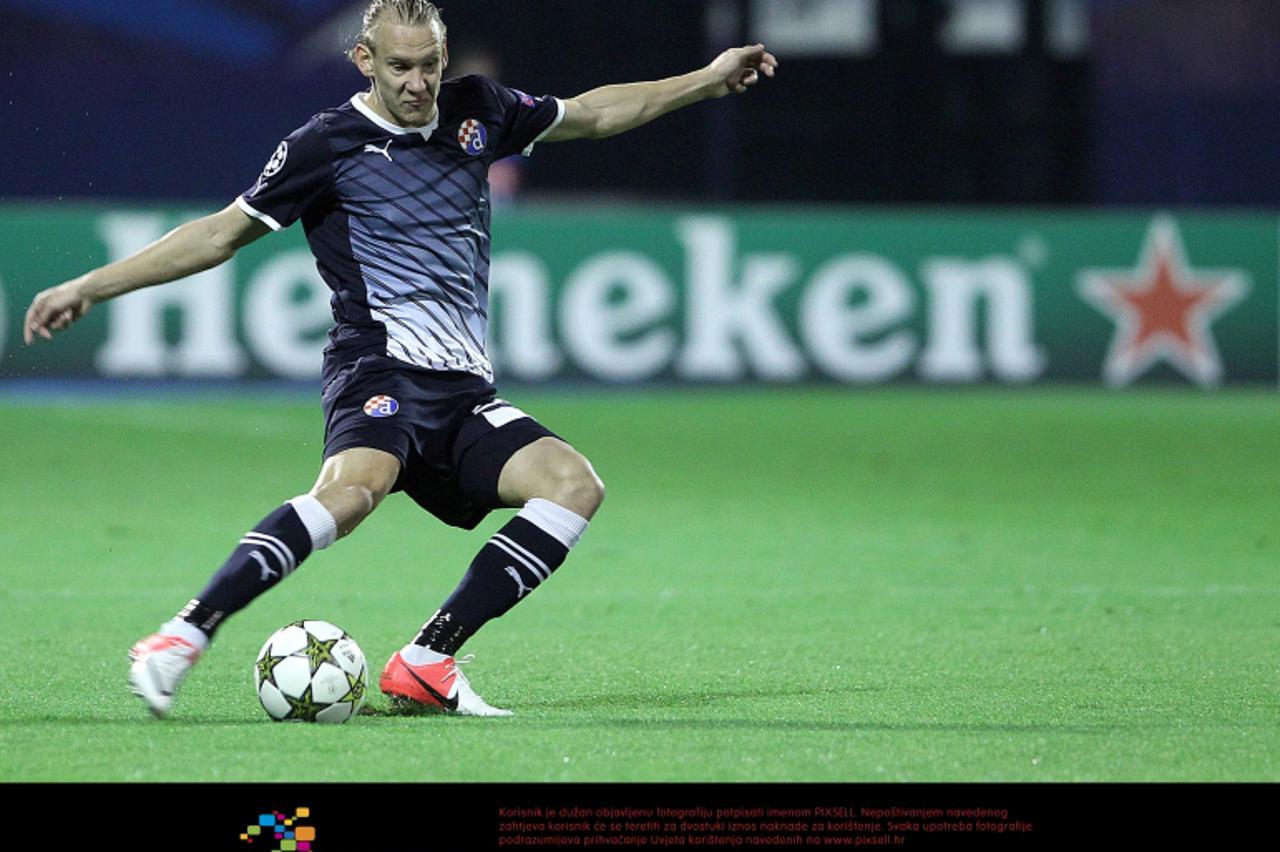 '18.09.2012., Zagreb,  Stadion Maksimir - Nogometna utakmica 1. kola UEFA Lige prvaka. GNK Dinamo - FC Porto.  Domagoj Vida.  Photo: Goran Stanzl/PIXSELL'