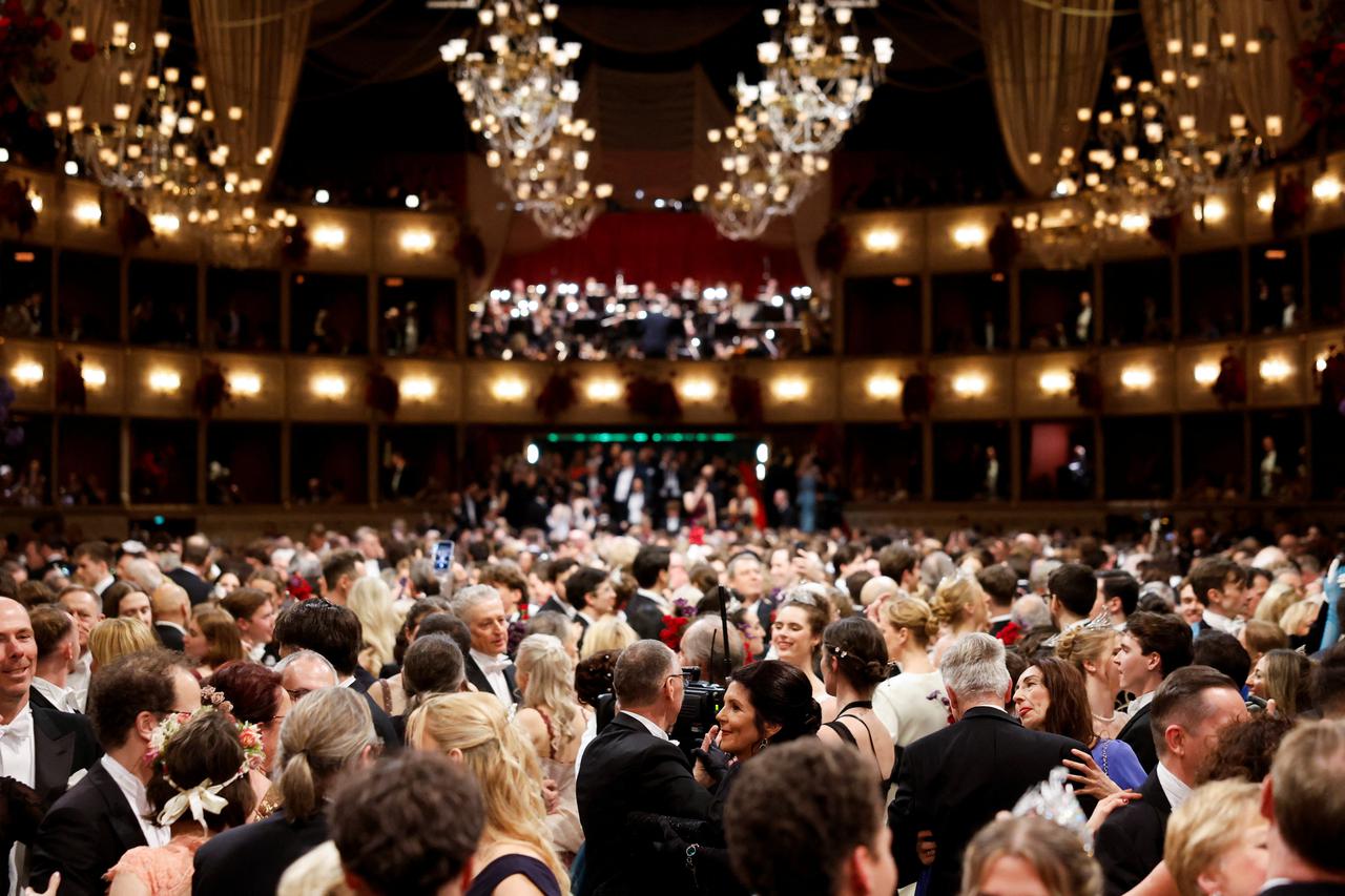 Opening ceremony for traditional Vienna Opera Ball in Vienna