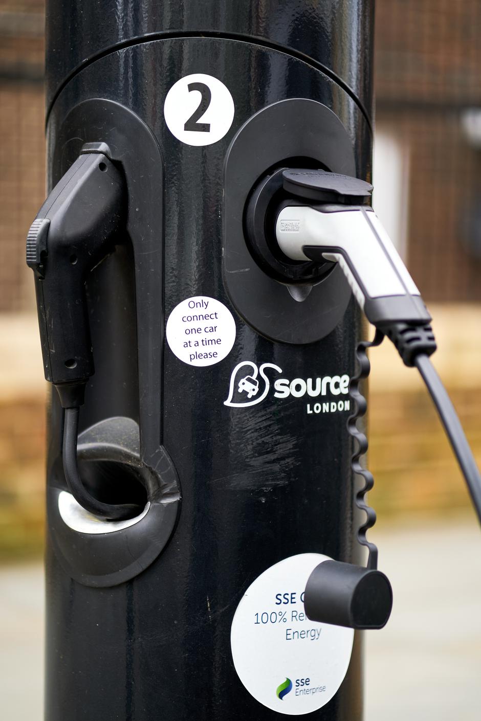 Electric car charging - London
