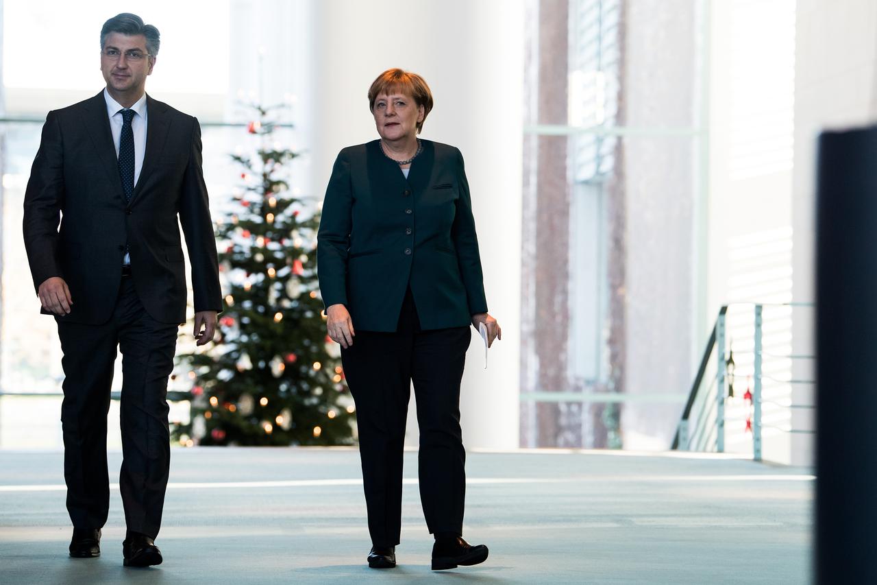Andrej Plenković i Angela Merkel