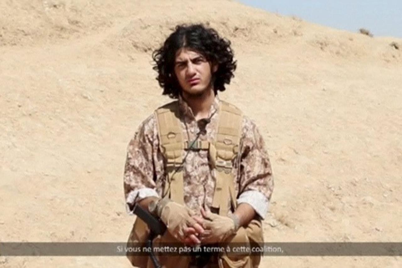 A screenshot of a man referred to by his nom de guerre as 'Ukashah al-Iraqi' is seen in this image taken from an undated video. The video published on January 24, 2016 by the media centre of Islamic State purported to show images and last statements of ni