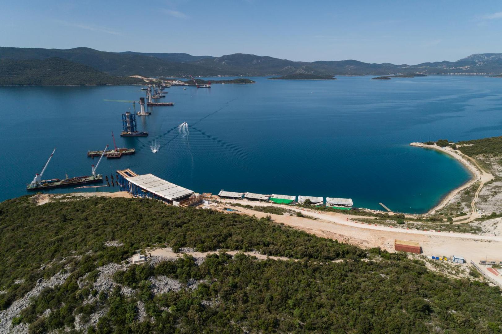 09.05.2020., Komarna - Peljeski most iz zraka. Photo: Antonio Bronic/PIXSELL