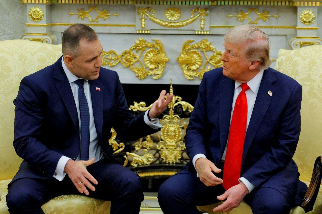 U.S. President Donald Trump meets Polish President Karol Nawrocki in Washington