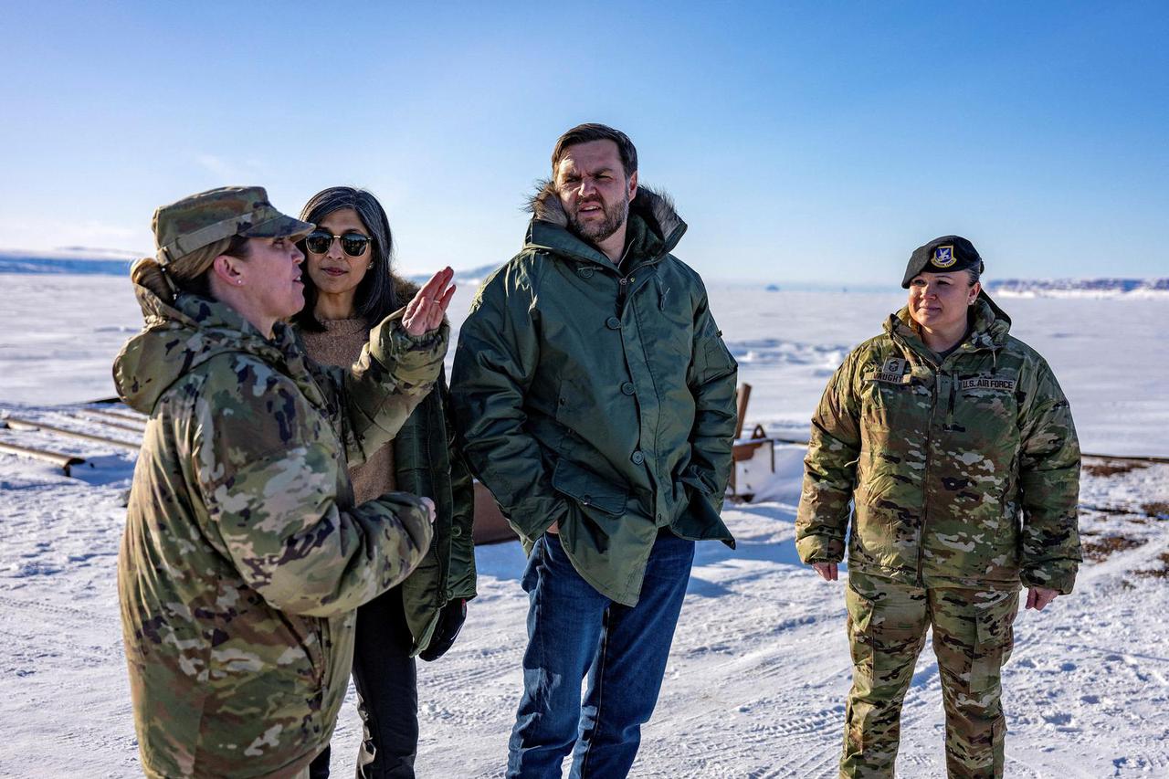 US Vice President JD Vance and Second Lady Usha Vance tour the US military's Pituffik Space Base
