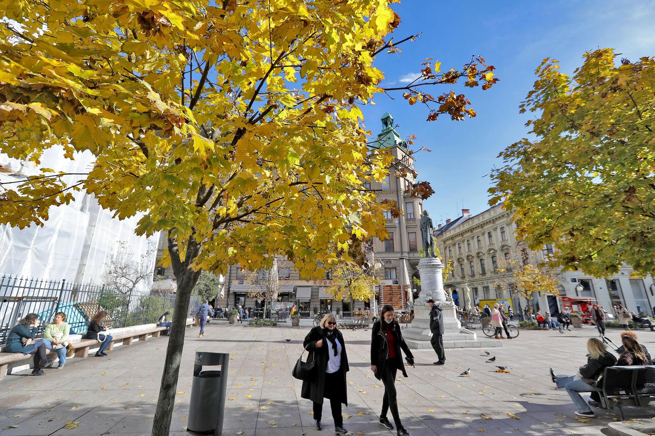 Toplo i  ugodno jesensko popodne u Zagrebu