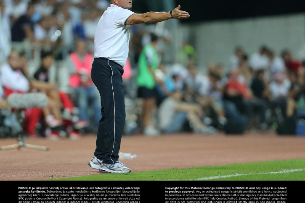 '22.08.2013., Stadion Kantrida, Rijeka - Prva utakmica 4. pretkola Europske lige, HNK Rijeka - VfB Stuttgart. Trener Rijeke Matjaz Kek.  Photo: Igor Kralj/PIXSELL'