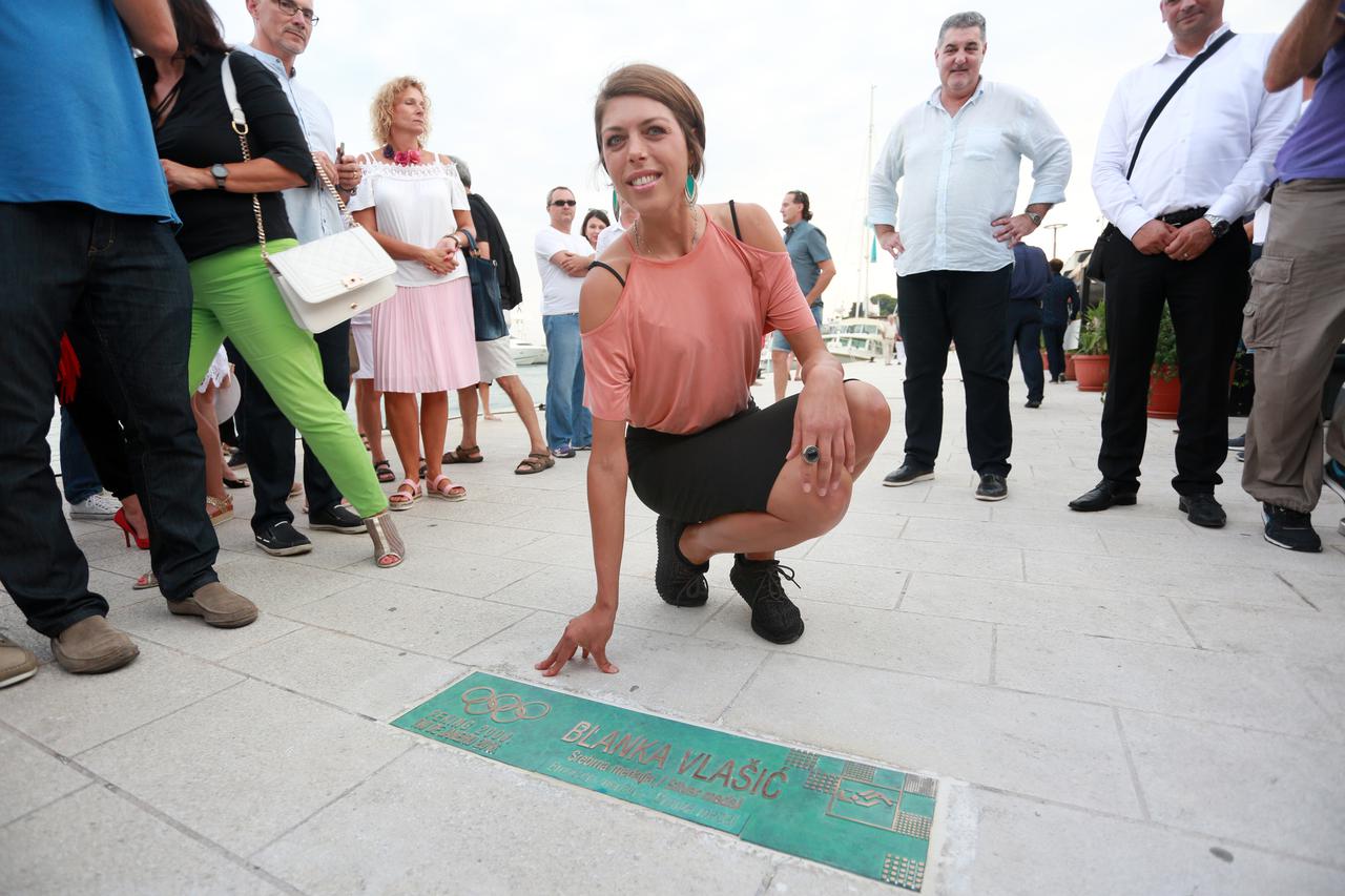 15.09.2016., Split - Na Zapadnoj obali odrzano je svecano otkrivenje broncanih ploca splitskim olimpijcima, osvajacima medalja na Olimpijskim igrama u Rio de Janeiru. Blanka Vlasic. Photo: Miranda Cikotic/PIXSELL