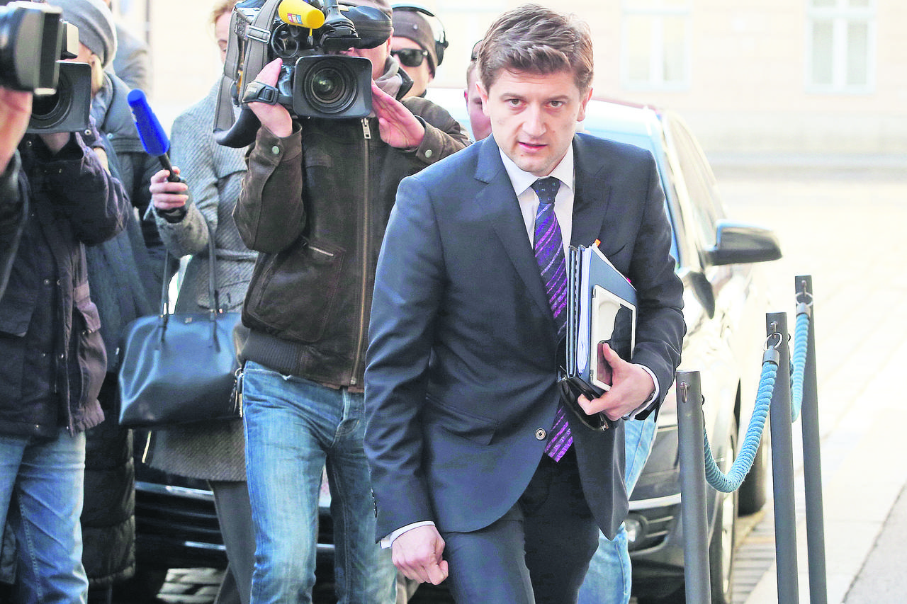 28.01.2016., Zagreb - Novoimenovani ministri dolaze na prvu sjednicu Vlade.  Ministra financija Zdravko Maric.  Photo: 