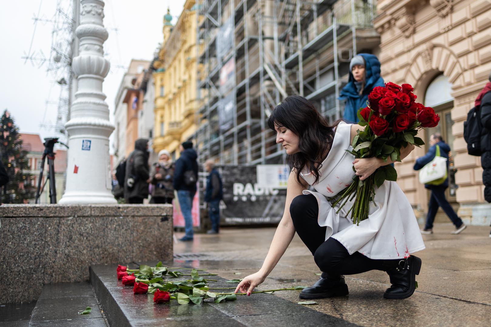 06.12.2025., Zagreb: Treca godisnjica performansa Tiha misa umjetnice Arijane Lekic-Fridrih, ujedno i posljednja Tiha misa u javnom prostoru Photo: Mia Slafhauzer/PIXSELL