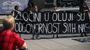 FOTO 'Podsjećamo na zločine Hrvatske vojske, policije i civila': Antiratna akcija na Trgu bana Jelačića