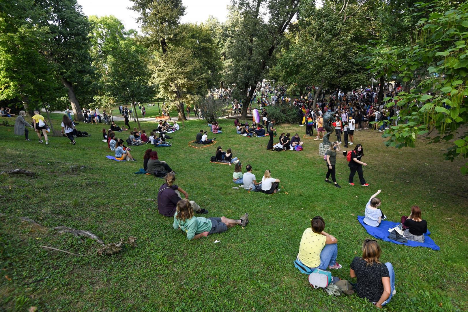 19.09.2020., Zagreb - 19. Povorka ponosa LGBTIQ osoba i obitelji Zagreb Pride 2020 pod sloganom "Sloboda unutar i izvan cetiri zida". Povorka je po prvi puta krenula s Trga svetog Marka. Photo: Josip Regovic/PIXSELL