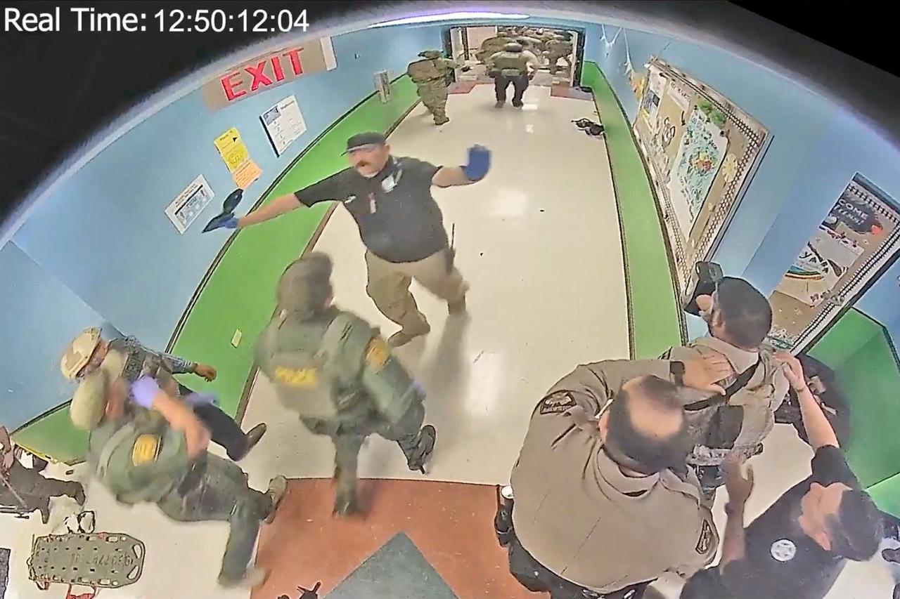 Robb Elementary school surveillance video during deadly attack in Uvalde