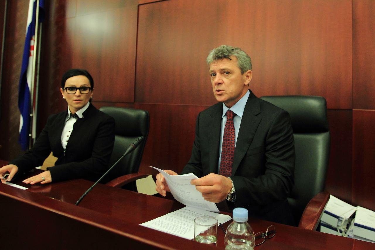 20.11.2012., Zupanijski sud, Zagreb - Ivo Sanader na izricanju nepravomocne presude u predmetima Hypo i INA-MOL. Ivan Turudic. Photo: Zeljko Lukunic/PIXSELL