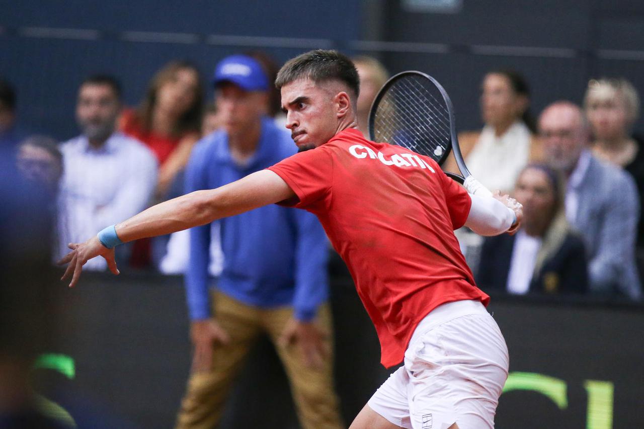 Osijek: Davis Cup, Hrvatska - Francsuka, Dino Prizmić - Corentin Moutet