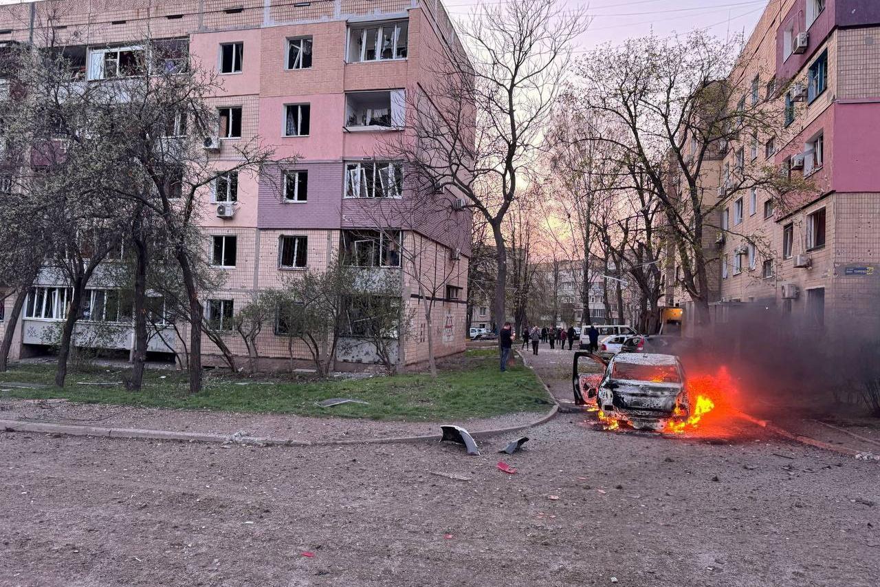 Aftermath of a Russian missile strike in Kryvyi Rih