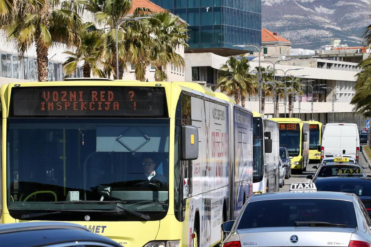 Split: Prosvjedna vožnja prometnih radnika