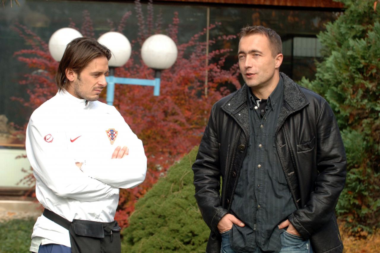 'sport...zagreb...13.11.2006.  catez, pripreme nogometne reprezentacije pred kvalifikacijsku utakmicu za euro 2008 protiv izraela u tel avivu, branko strupar i bosko balaban,  foto: goran stanzl'