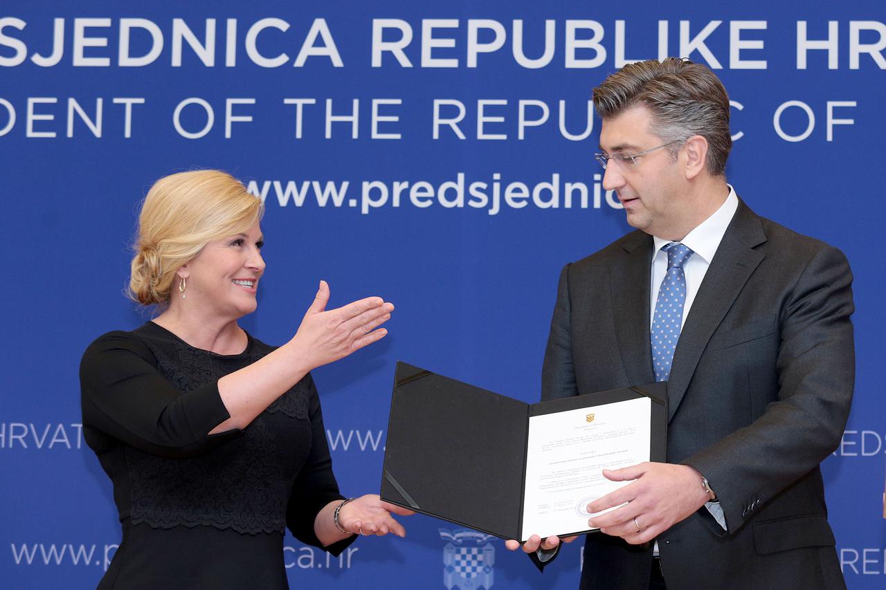 Kolinda Grabar-Kitarović i Andrej Plenković