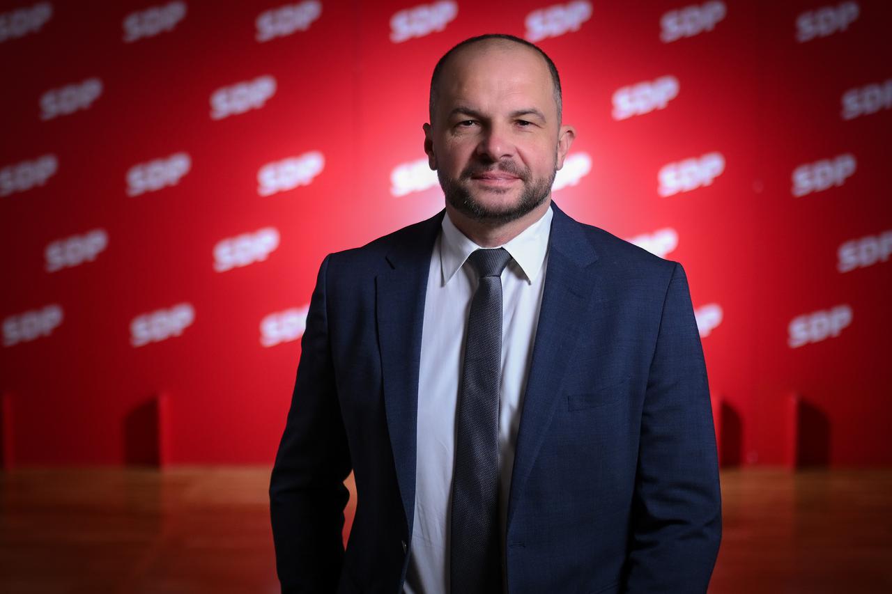 Zagreb: Predsjednik SDP-a Siniša Hajdaš Dončić