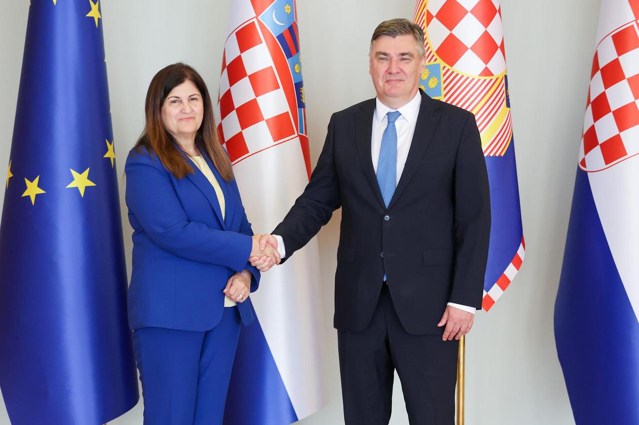 Zagreb: Predsjednik Republike Hrvatske Zoran Milanović primio je ministricu vanjskih poslova i iseljeništva Palestine