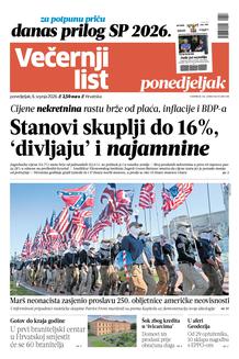 Večernji list naslovnica