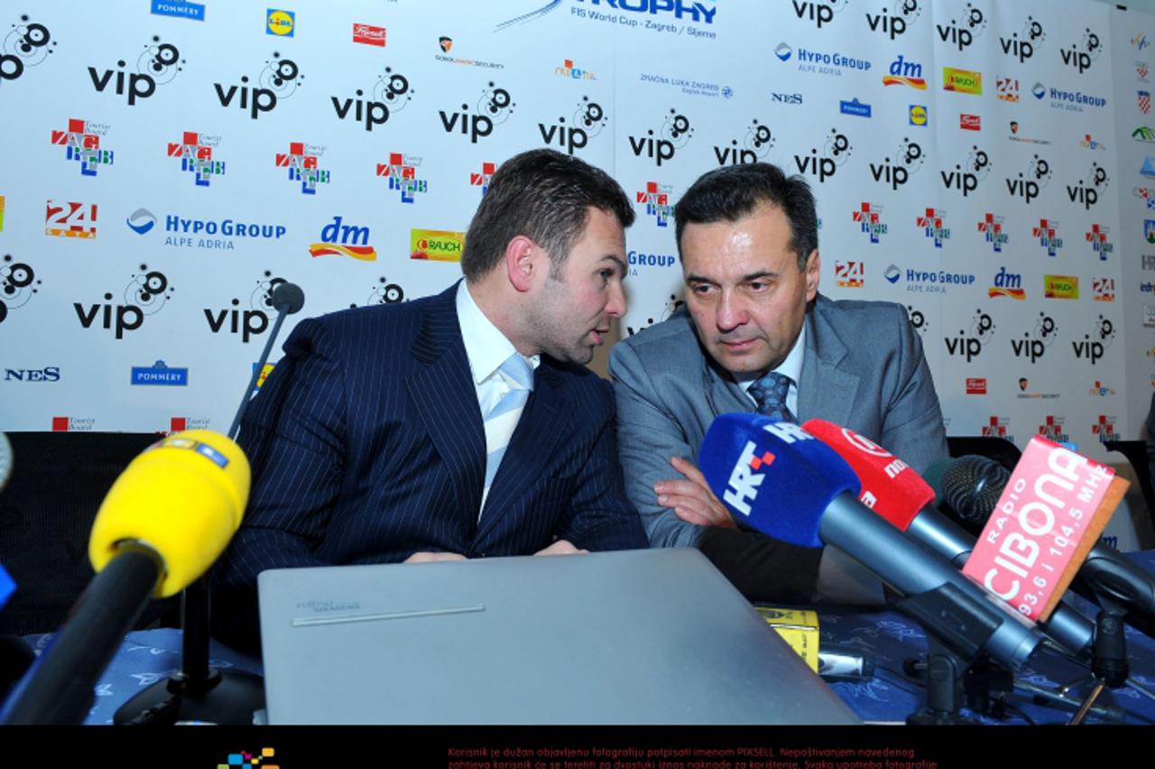 '23.12.2008.,Zagreb - Slavonska avenija,Hypo centar,presica uoci sljemenske utrke Snow Queen Trophy.  vedran pavlek, miho glavic     Photo: Marko Lukunic/Vecernji list'